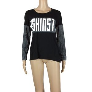 Aghinst chambray long sleeve shirt